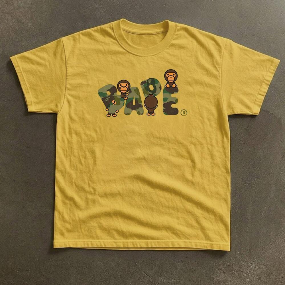 Gildan Bape Baby Milo Camo Logo Design T-Shirt